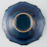 作家 亀井紀子 青彩 レリーフ 高台小鉢 作家 亀井紀子 陶磁器作家もの