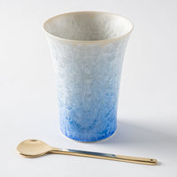 京焼・清水焼 陶あん 花結晶 フリーカップ(青白) 京焼・清水焼 陶あん 京焼・清水焼