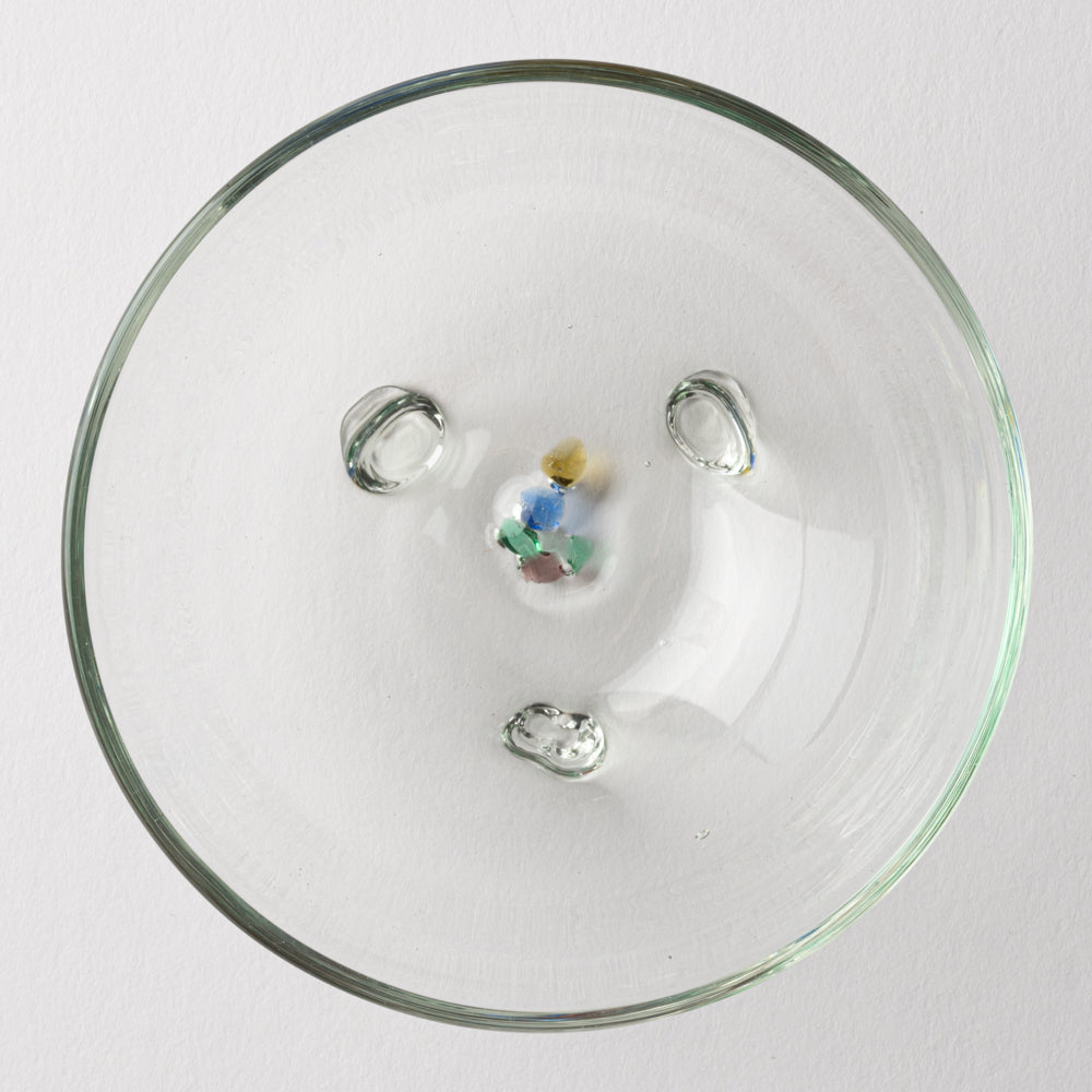 琉球ガラス工房 glass32 カレット三ツ足小鉢 琉球ガラス工房glass32 琉球ガラス