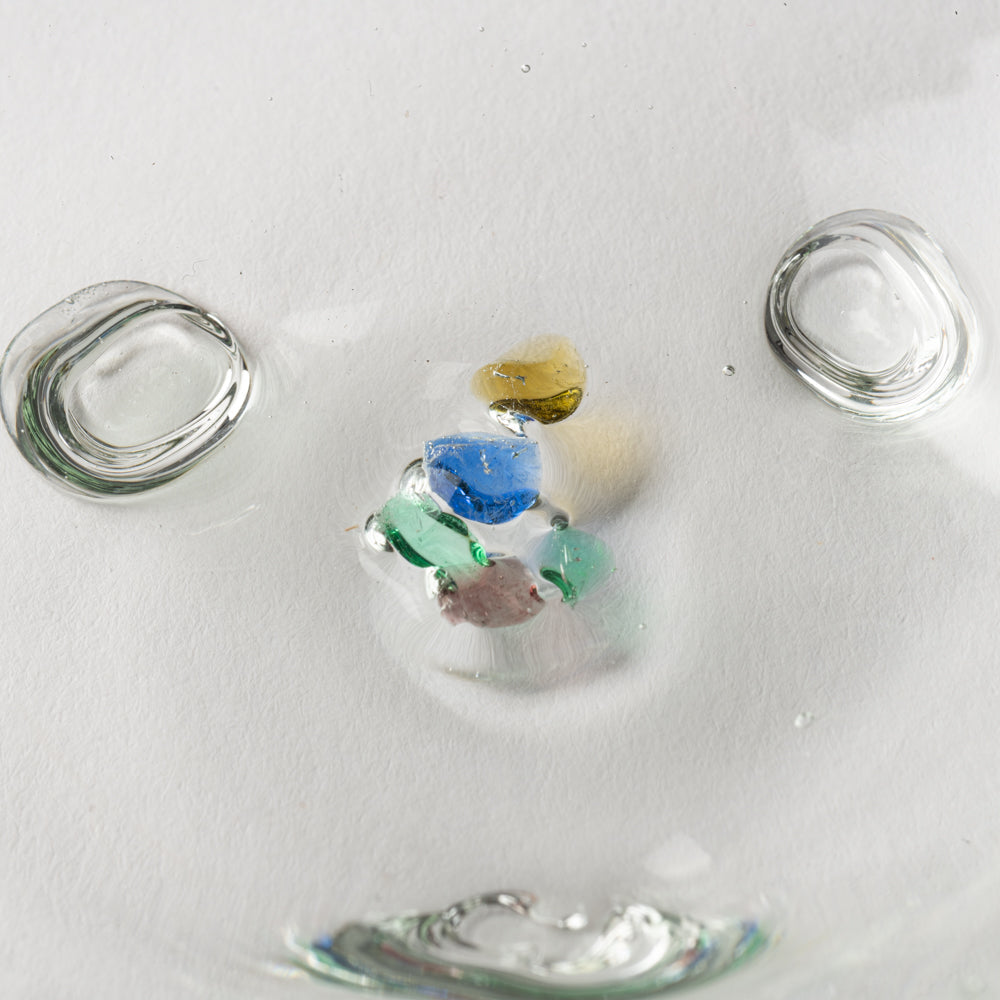 琉球ガラス工房 glass32 カレット三ツ足小鉢 琉球ガラス工房glass32 琉球ガラス