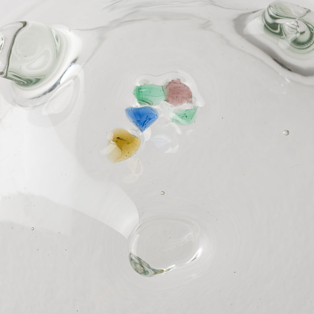 琉球ガラス工房 glass32 カレット三ツ足小鉢 琉球ガラス工房glass32 琉球ガラス