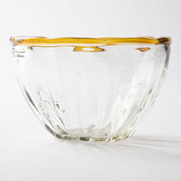 吹きガラス工房一星 リンカ小鉢(淵色アンバー) 吹きガラス工房一星 ガラスもの