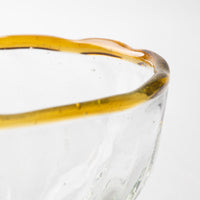 吹きガラス工房一星 リンカ小鉢(淵色アンバー) 吹きガラス工房一星 ガラスもの