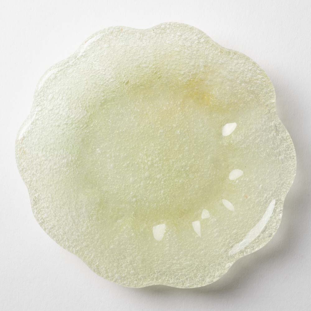 吹きガラス工房一星 泡モール皿 吹きガラス工房一星 ガラスもの