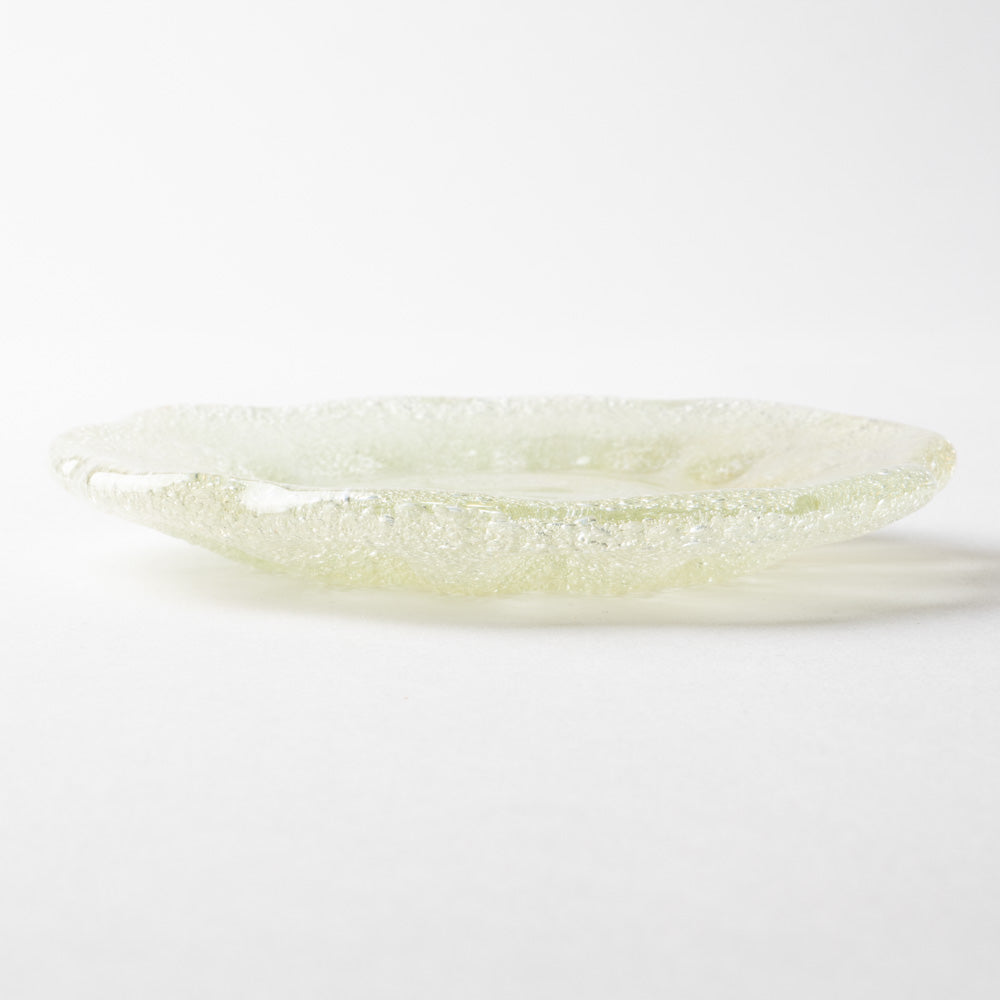 吹きガラス工房一星 泡モール皿 吹きガラス工房一星 ガラスもの