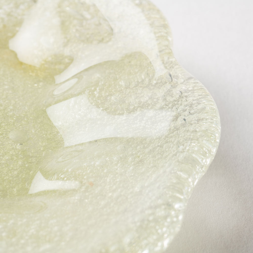 吹きガラス工房一星 泡モール皿 吹きガラス工房一星 ガラスもの