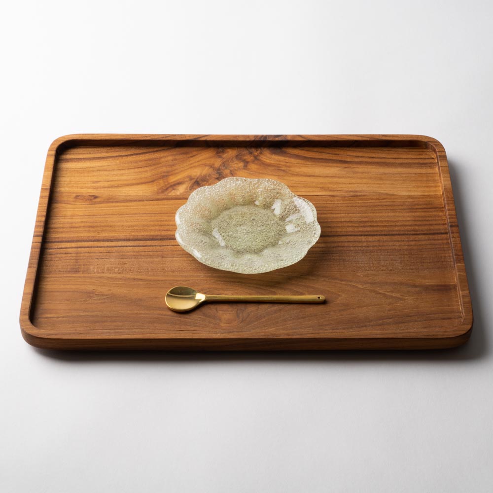 吹きガラス工房一星 泡モール皿 吹きガラス工房一星 ガラスもの