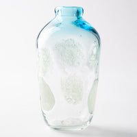 吹きガラス工房一星 泡水玉花器(スカイ) 吹きガラス工房一星 ガラスもの