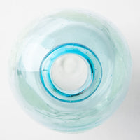 吹きガラス工房一星 泡水玉花器(スカイ) 吹きガラス工房一星 ガラスもの