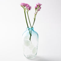 吹きガラス工房一星 泡水玉花器(スカイ) 吹きガラス工房一星 ガラスもの