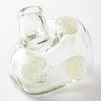 吹きガラス工房一星 泡水玉変形花器 吹きガラス工房一星 ガラスもの