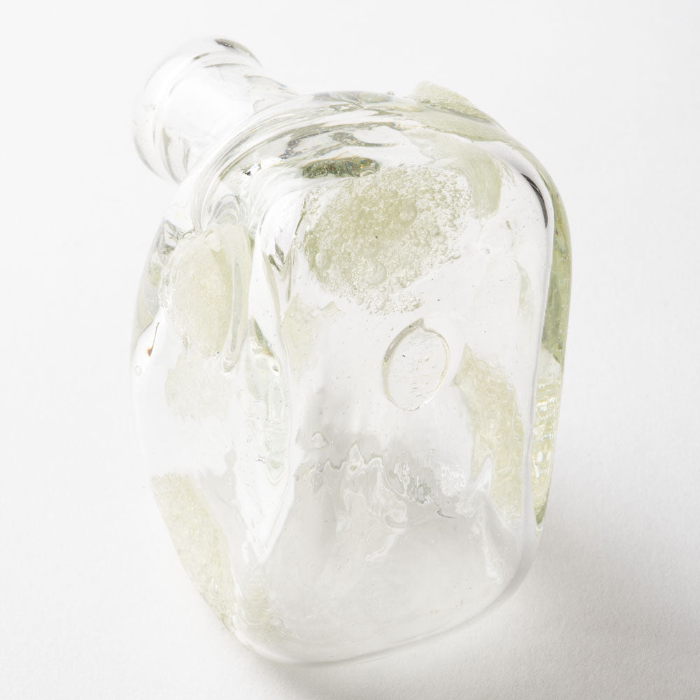 吹きガラス工房一星 泡水玉変形花器 吹きガラス工房一星 ガラスもの