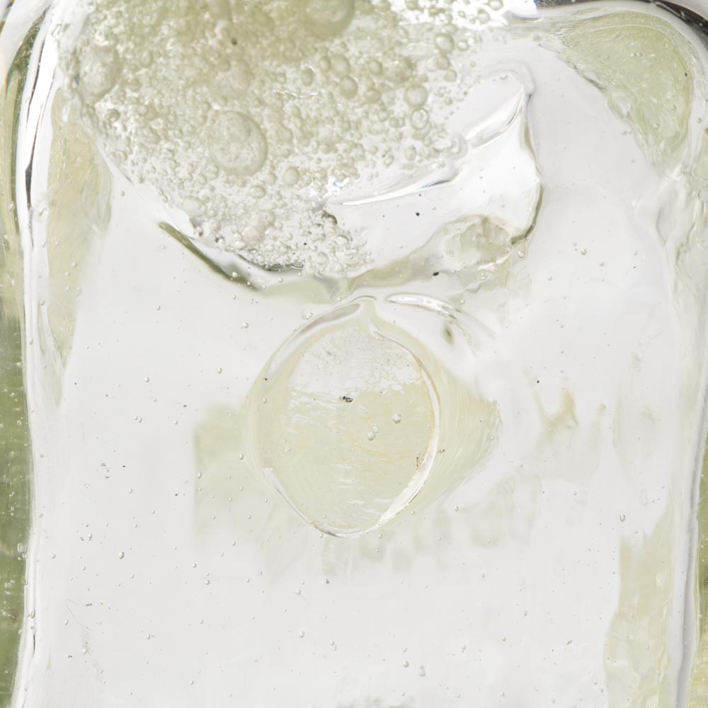 吹きガラス工房一星 泡水玉変形花器 吹きガラス工房一星 ガラスもの