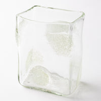 吹きガラス工房一星 泡水玉角柱花器 吹きガラス工房一星 ガラスもの