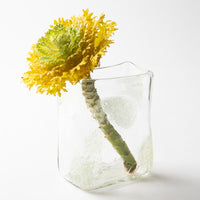 吹きガラス工房一星 泡水玉角柱花器 吹きガラス工房一星 ガラスもの