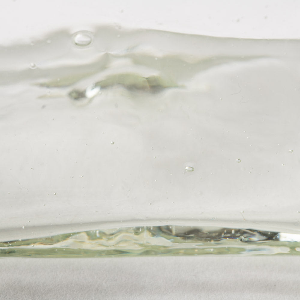 吹きガラス工房一星 泡水玉角柱花器 吹きガラス工房一星 ガラスもの