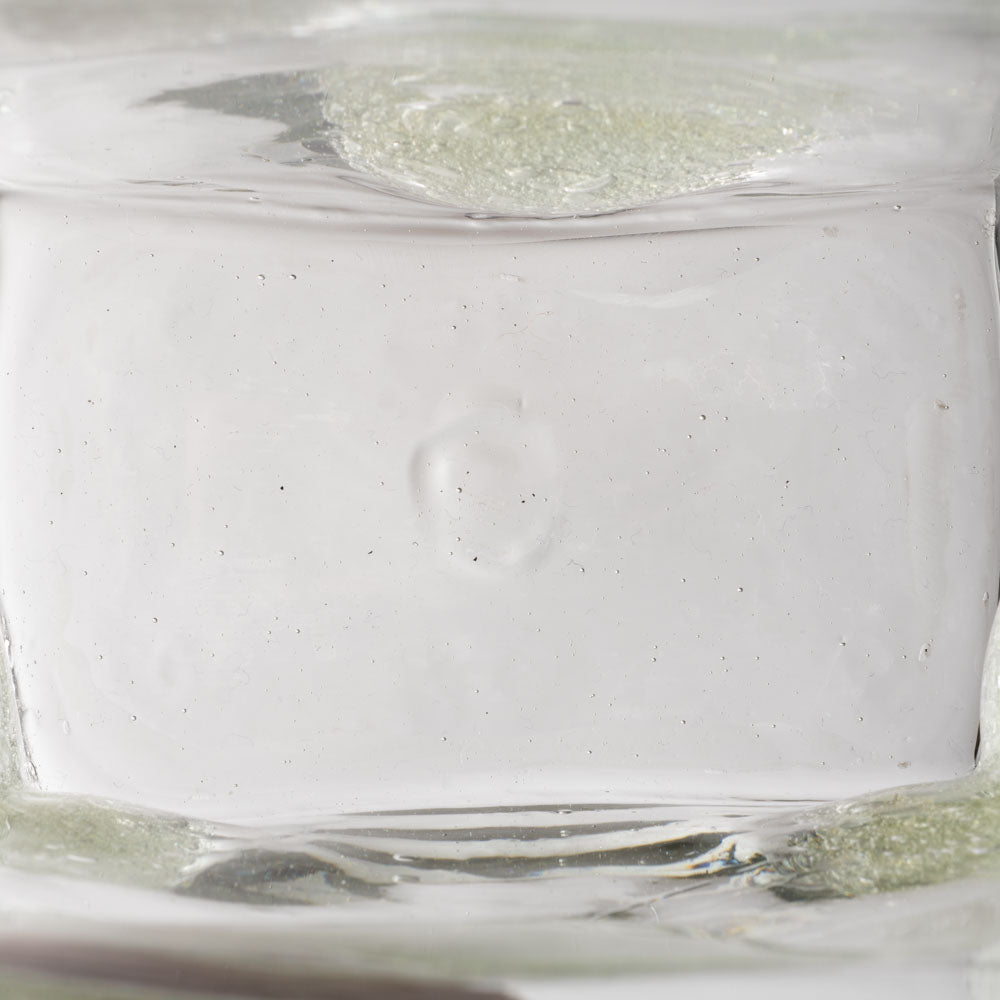 吹きガラス工房一星 泡水玉角柱花器 吹きガラス工房一星 ガラスもの