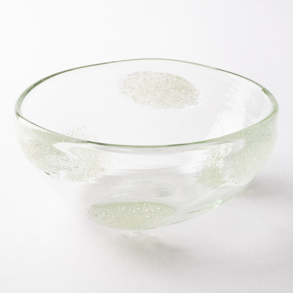 吹きガラス工房一星 泡水玉丸鉢(中) 吹きガラス工房一星 ガラスもの