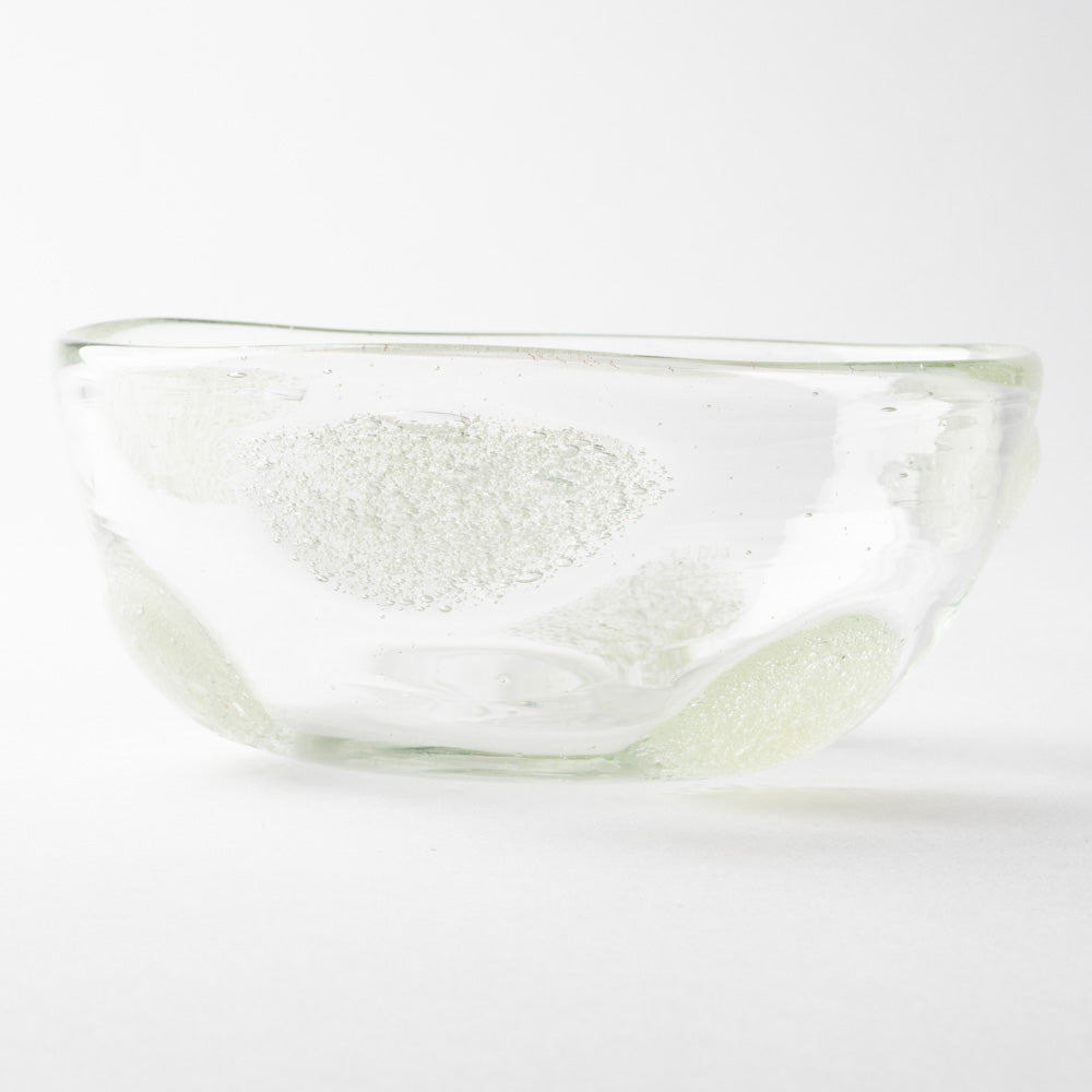 吹きガラス工房一星 泡水玉丸鉢(中) 吹きガラス工房一星 ガラスもの