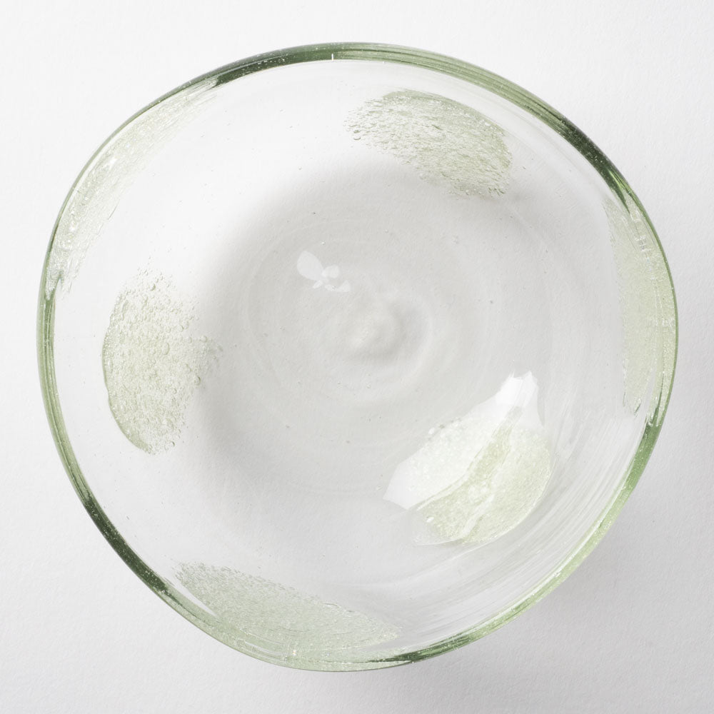 吹きガラス工房一星 泡水玉丸鉢(中) 吹きガラス工房一星 ガラスもの