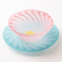 作家 栗原瑠璃華 蓮 カップ&ソーサーセット ガラス作家 栗原瑠璃華 ガラスもの