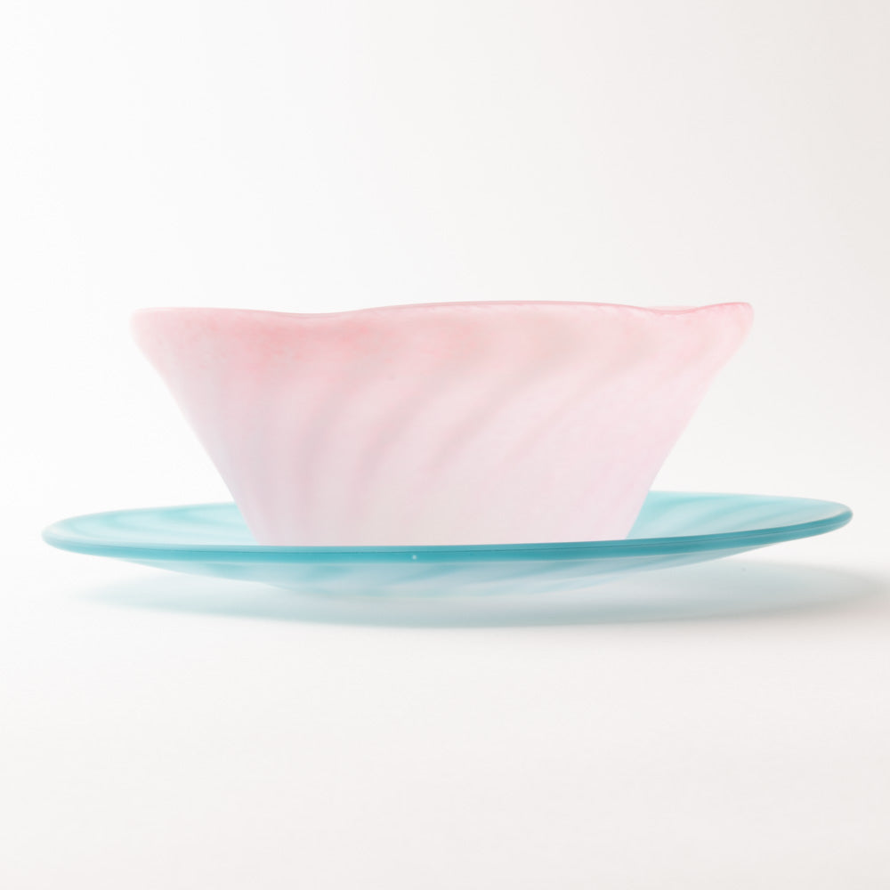 作家 栗原瑠璃華 蓮 カップ&ソーサーセット ガラス作家 栗原瑠璃華 ガラスもの