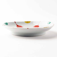 九谷焼工房花もん 丸皿(梅) 九谷焼工房花もん 九谷焼