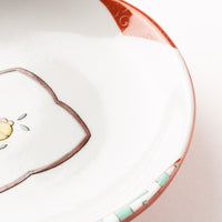 九谷焼工房花もん 丸皿(黄花) 九谷焼工房花もん 九谷焼