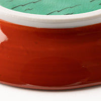 九谷焼工房花もん 丸皿(黄花) 九谷焼工房花もん 九谷焼