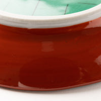 九谷焼工房花もん 丸皿(雪輪と花) 九谷焼工房花もん 九谷焼