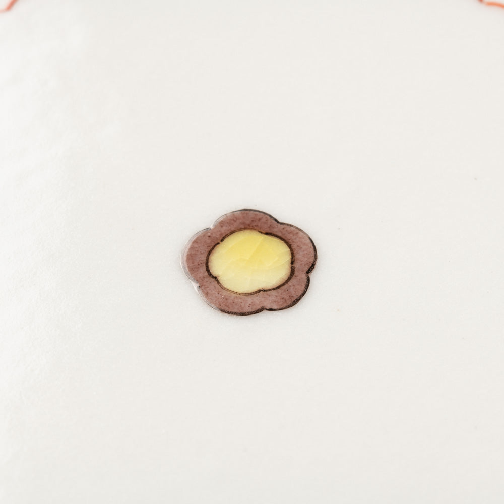 九谷焼工房花もん 丸皿(雪輪) 九谷焼工房花もん 九谷焼