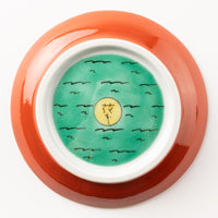 九谷焼工房花もん 丸皿(千鳥) 九谷焼工房花もん 九谷焼