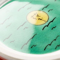 九谷焼工房花もん 丸皿(千鳥) 九谷焼工房花もん 九谷焼