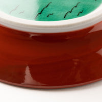 九谷焼工房花もん 丸皿(千鳥) 九谷焼工房花もん 九谷焼