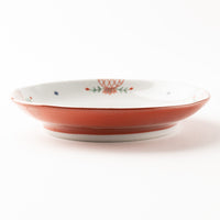 九谷焼工房花もん 丸皿(唐花) 九谷焼工房花もん 九谷焼