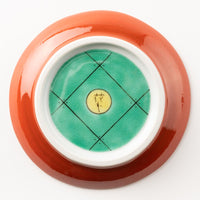 九谷焼工房花もん 丸皿(唐花) 九谷焼工房花もん 九谷焼