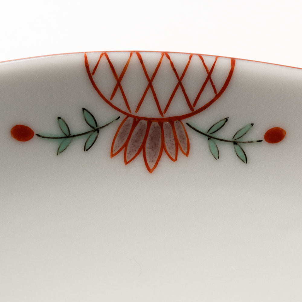 九谷焼工房花もん 丸皿(唐花) 九谷焼工房花もん 九谷焼