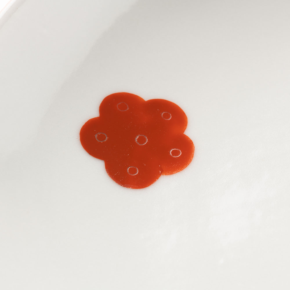 九谷焼工房花もん 丸皿(梅唐草) 九谷焼工房花もん 九谷焼