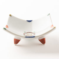 九谷焼工房花もん 珍味皿(四花弁) 九谷焼工房花もん 九谷焼