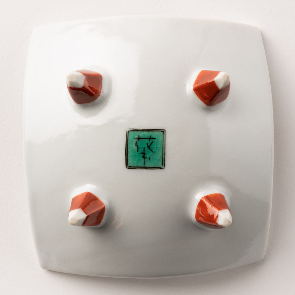 九谷焼工房花もん 珍味皿(四花弁) 九谷焼工房花もん 九谷焼