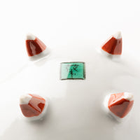 九谷焼工房花もん 珍味皿(四花弁) 九谷焼工房花もん 九谷焼