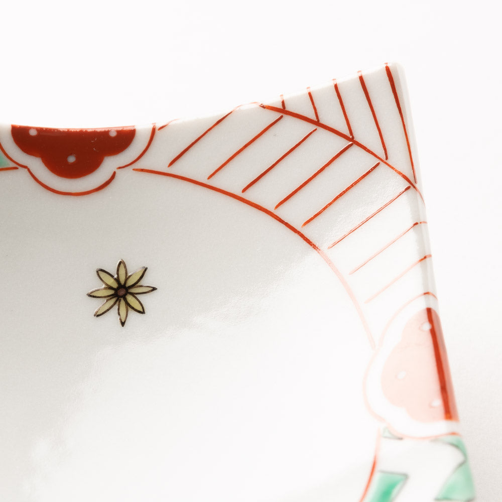 九谷焼工房花もん 珍味皿(梅松) 九谷焼工房花もん 九谷焼