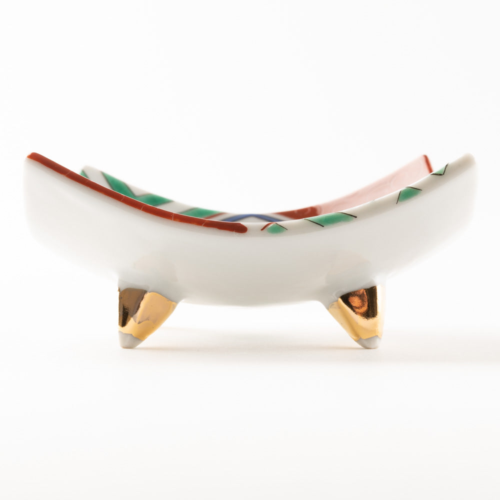 九谷焼工房花もん 珍味皿(黄花) 九谷焼工房花もん 九谷焼