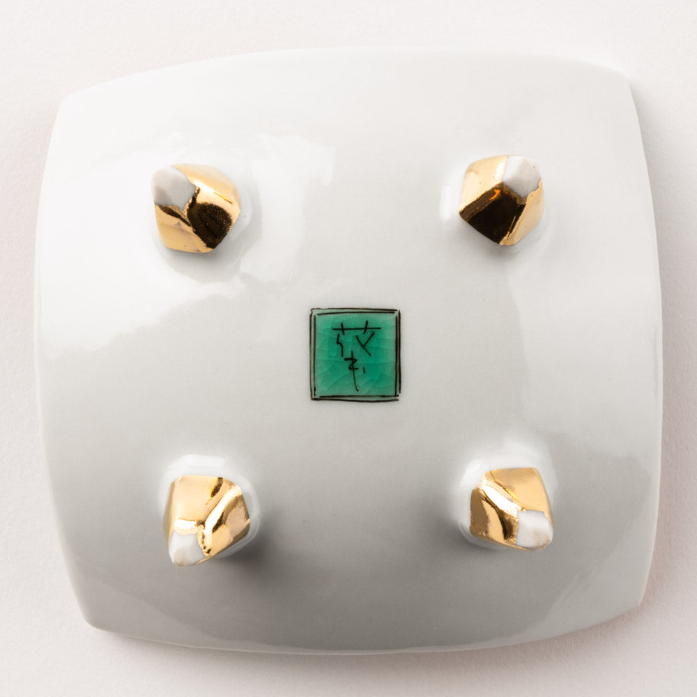 九谷焼工房花もん 珍味皿(黄花) 九谷焼工房花もん 九谷焼