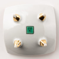 九谷焼工房花もん 珍味皿(黄花) 九谷焼工房花もん 九谷焼