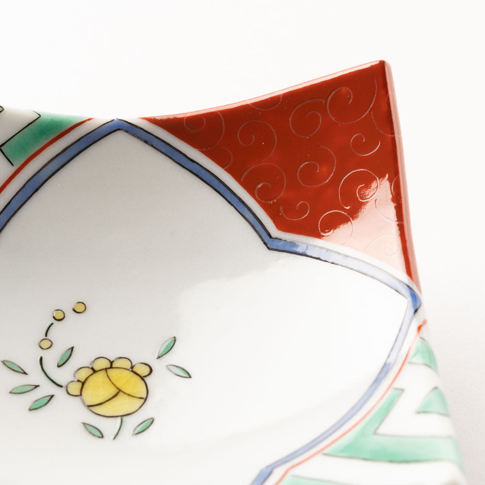 九谷焼工房花もん 珍味皿(黄花) 九谷焼工房花もん 九谷焼