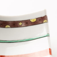 九谷焼工房花もん 珍味皿(縞) 九谷焼工房花もん 九谷焼