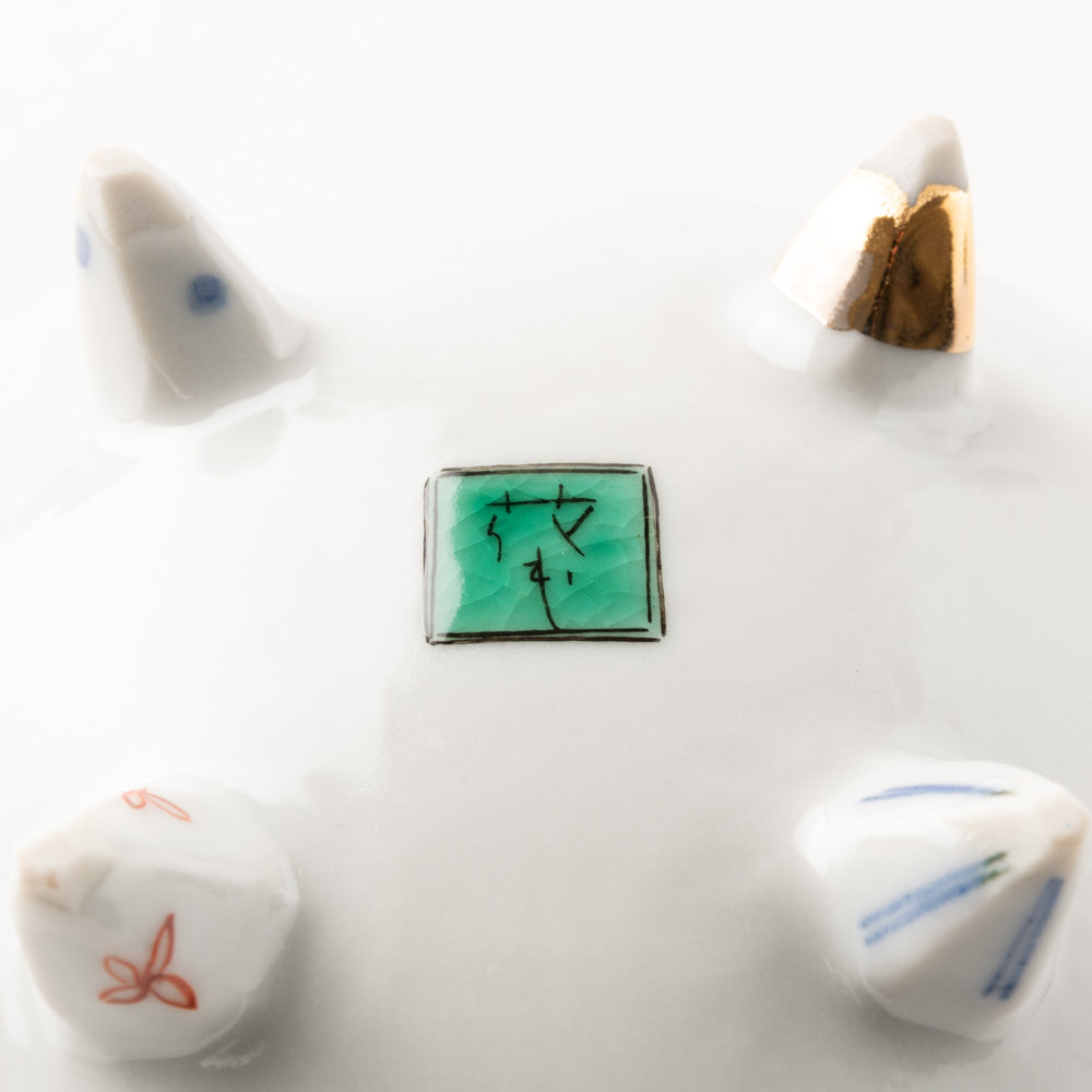 九谷焼工房花もん 珍味皿(縞) 九谷焼工房花もん 九谷焼