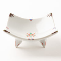 九谷焼工房花もん 珍味皿(紫花) 九谷焼工房花もん 九谷焼