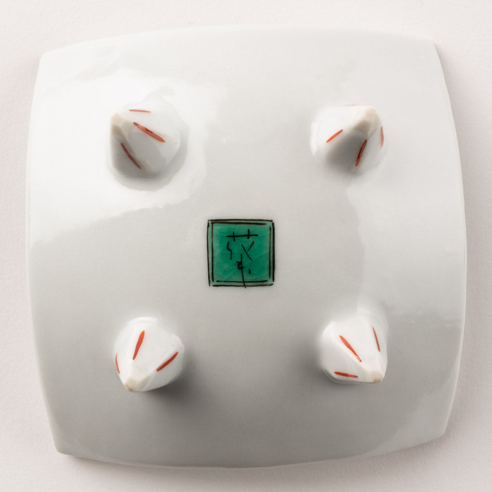 九谷焼工房花もん 珍味皿(紫花) 九谷焼工房花もん 九谷焼